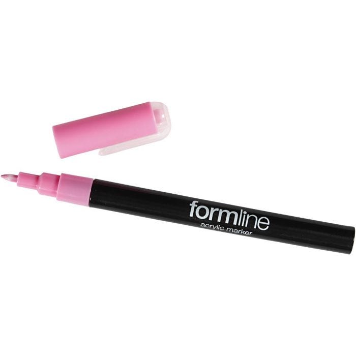 formline akrylpennor, spets 0,7 mm, rosa, 1 st.