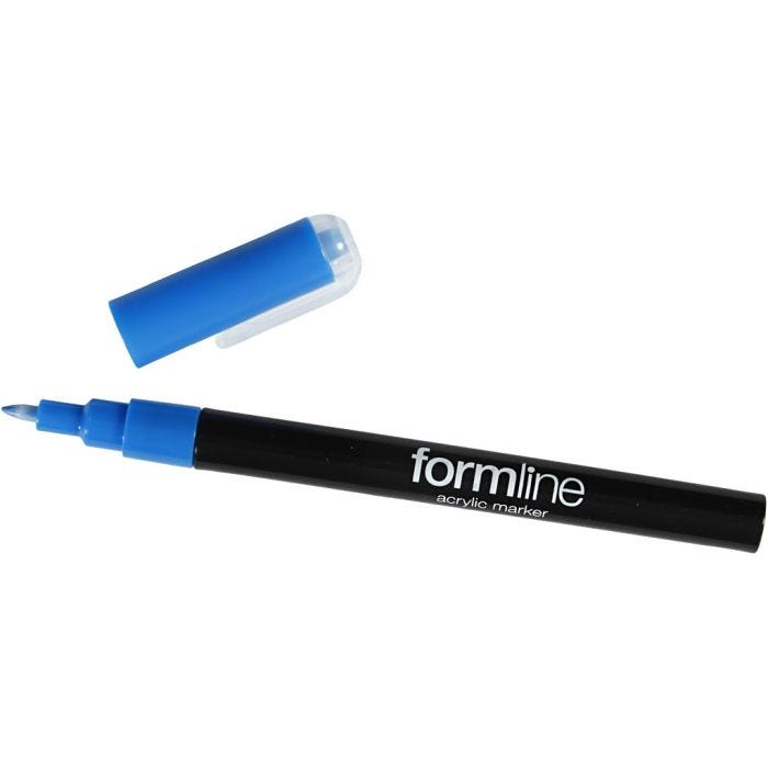 formline akrylpennor, spets 0,7 mm, blå, 1 st.