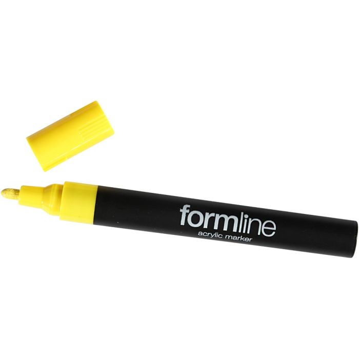 formline akrylpennor, spets 2.5 mm, gul, 1 st.