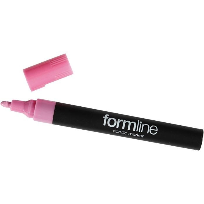 formline akrylpennor, spets 2.5 mm, rosa, 1 st.