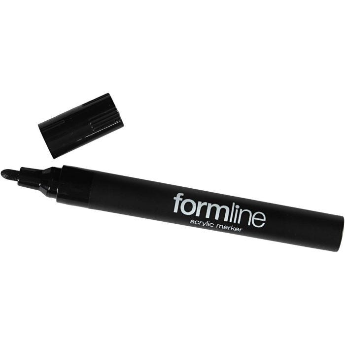 formline akrylpennor, spets 2.5 mm, svart, 1 st.