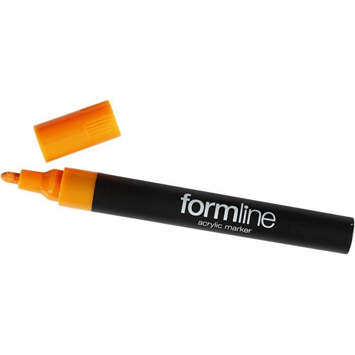 formline akrylpennor, spets 2.5 mm, orange, 1 st.