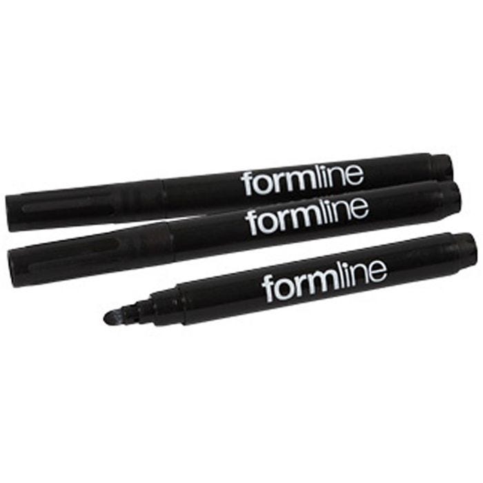 Formline textiltuschpennor, spets 4-5 mm, svart, 3st./ 1 förp.