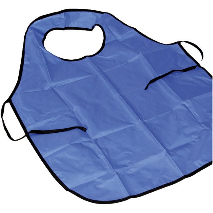 Förkläde med krage, L: 100 cm, stl. M-XL cm, blå, 1 st.