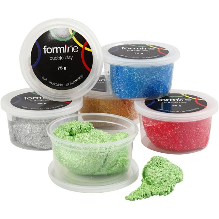 Formline Bubble Clay, metallic, 450 g, 6x75 g/ 1 förp.