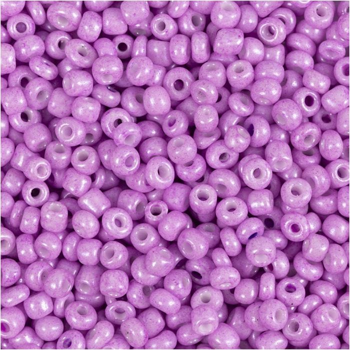 Rocaillepärlor, Dia. 3 mm, stl. 8/0, Hålstl. 0,6-1,0 mm, soft pink, 25 g/ 1 förp.