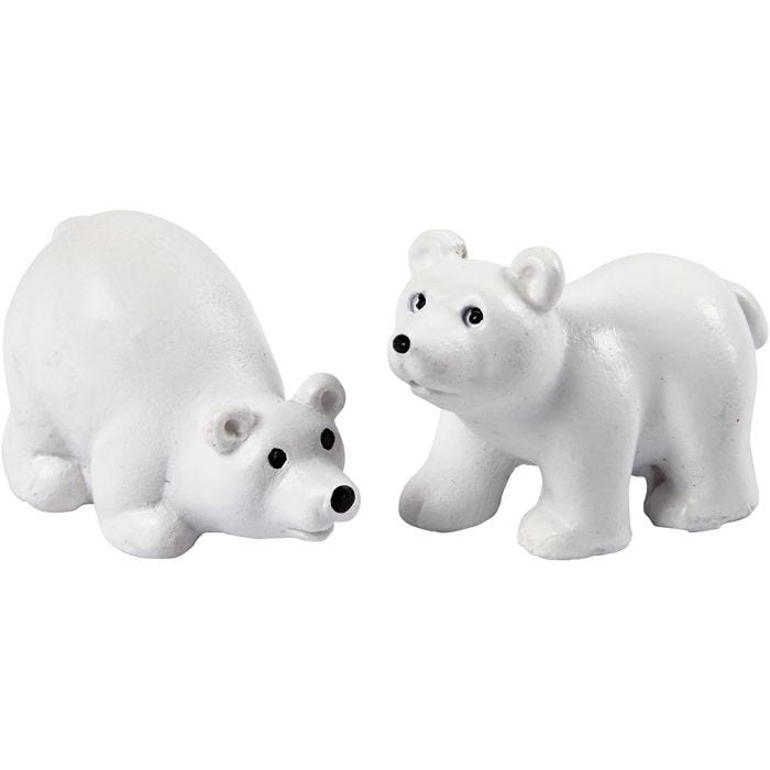 Minifigurer, H: 30 mm, L: 45 mm, vit, 2 st./ 1 förp.