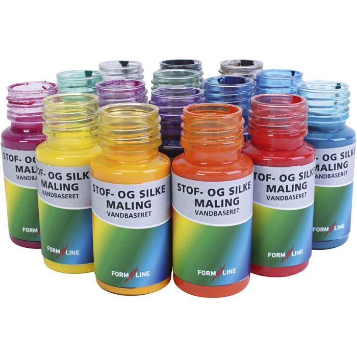 formline tyg- och sidenfärg, 15x50 ml/ 1 förp.