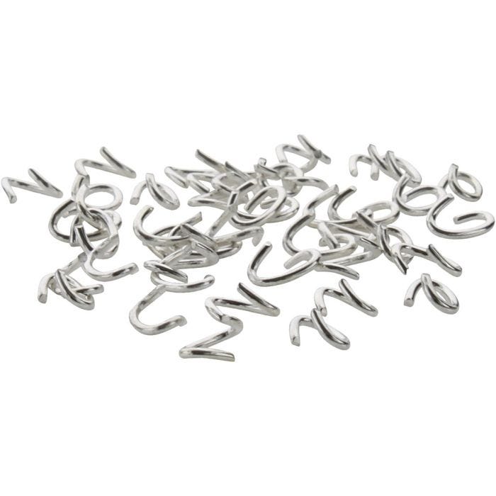 Ovala ringar, stl. 5.5 mm, silver, 300 st./ 1 påse