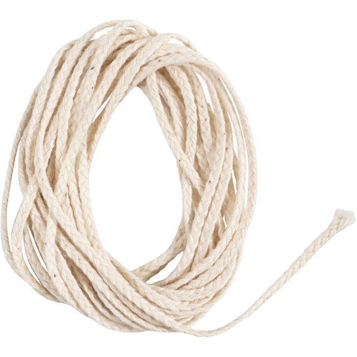 Veke, Lämplig för ljus stöpta i dopp (dia. 15–22 mm) och ljus stöpta i form (40–60 mm), 100 g, 3 m/ 1 förp.