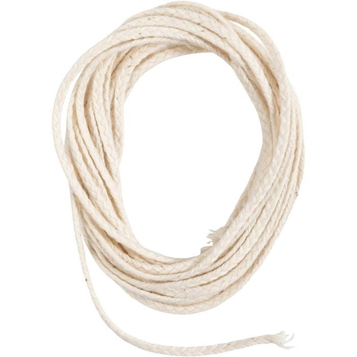 Veke, Lämpligt för ljus stöpta i dopp (dia. 30 mm) och ljus stöpta i form (80–100 mm) , B: 2 mm, 100 g, 3 m/ 1 förp.
