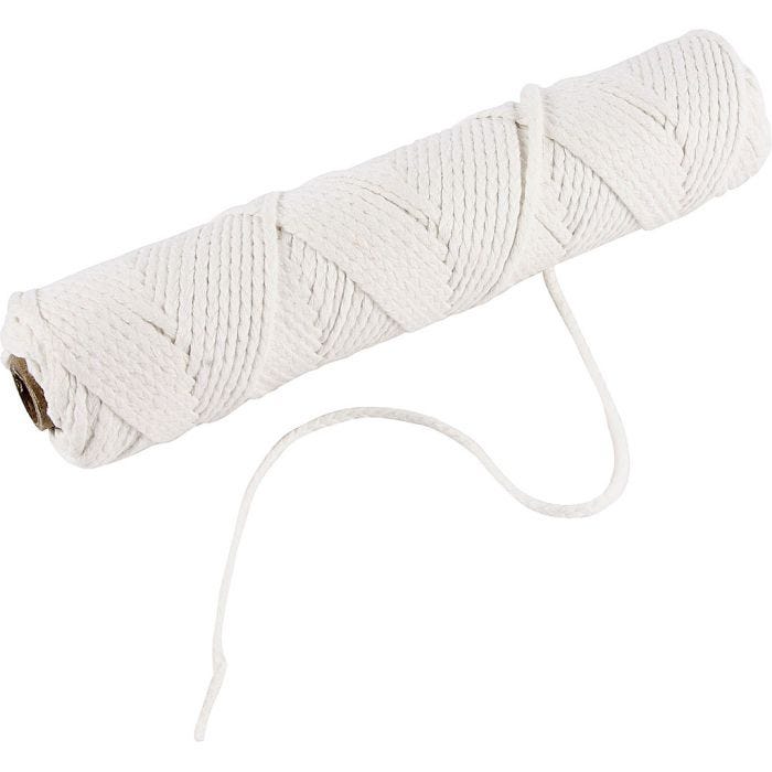 Veke till stearin, Lämplig för ljus med en diameter på 50–70 stöpta i stöpform, 100 g, 80 m/ 1 rl.