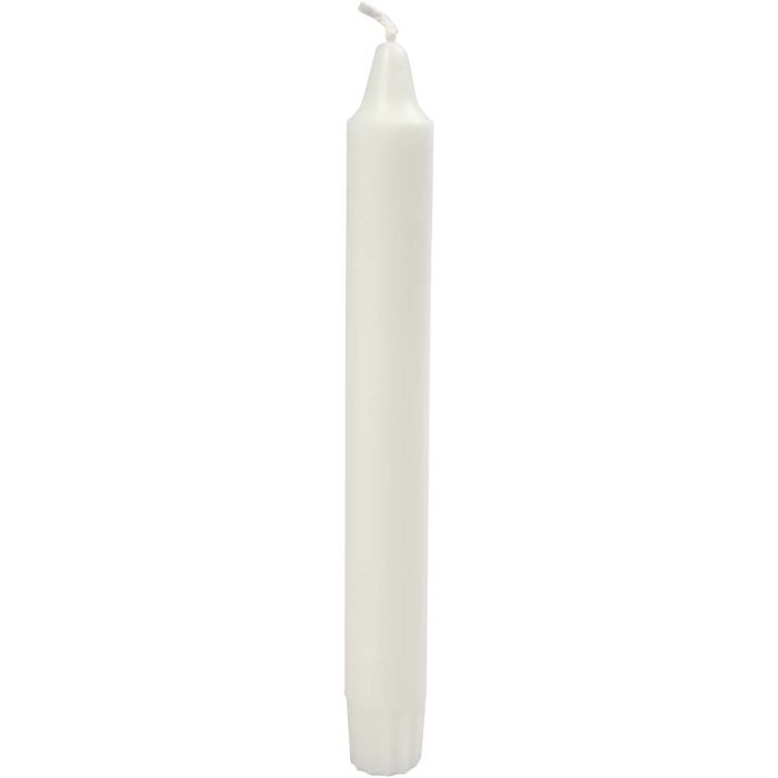 Kronljus, H: 20 cm, Dia. 23 mm, vit, 30 st./ 1 förp.