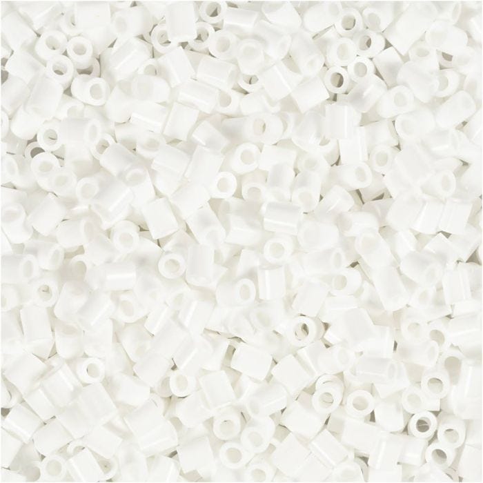 Hama mini rörpärlor, stl. 2,5x2,5 mm, mini, vit, 2000 st./ 1 förp.