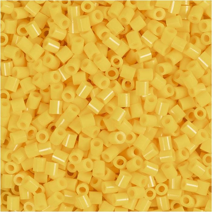 Hama mini rörpärlor, stl. 2,5x2,5 mm, mini, gul, 2000 st./ 1 förp.