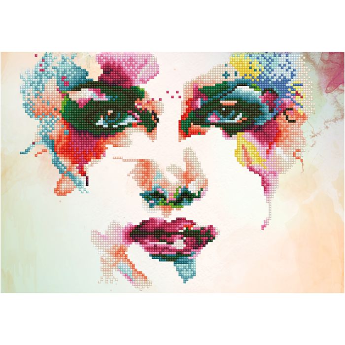 Diamond Dotz, Ansikte, stl. 31x41 cm, 1 förp.