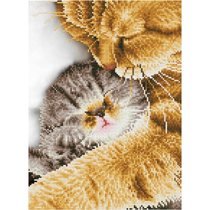 Diamond Dotz, Katt och kattunge, stl. 35,5x45,7 cm, 1 förp.