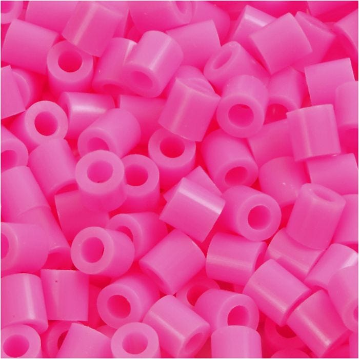Rörpärlor, stl. 5x5 mm, Hålstl. 2,5 mm, medium, rosa (32222), 1100st./ 1 förp.
