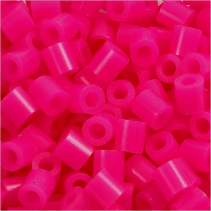 Rörpärlor, stl. 5x5 mm, Hålstl. 2,5 mm, medium, cerise (32258), 1100st./ 1 förp.