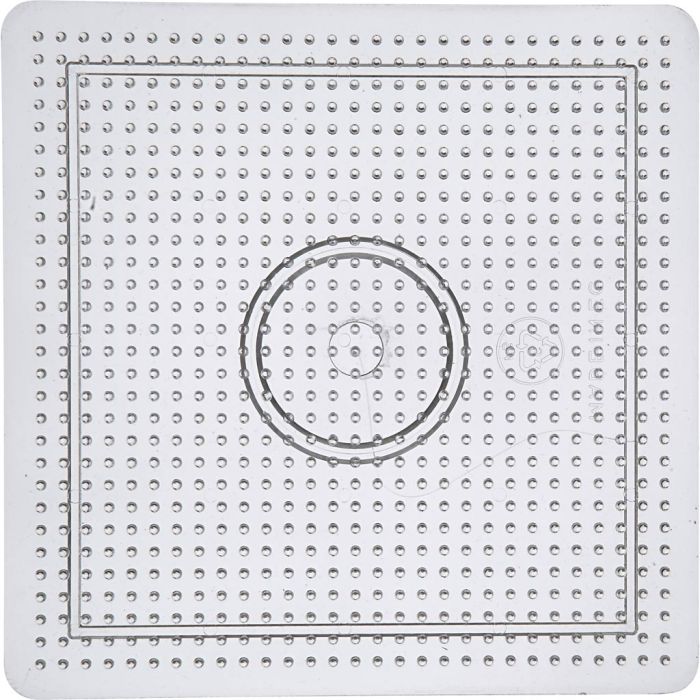 Pärlplattor, stl. 15 cm, transparent, 1 st.