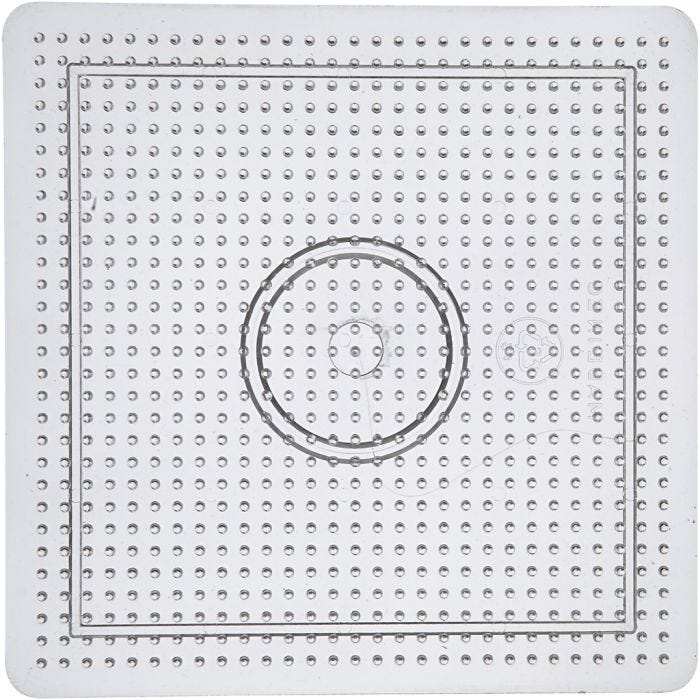 Pärlplattor, stl. 14,5x14,5 cm, medium, klar, 1 st.