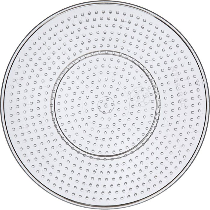 Pärlplattor, stl. 15 cm, transparent, 1 st.