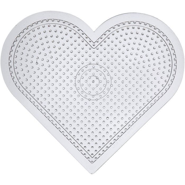 Pärlplattor, stl. 15 cm, medium, klar, 10 st./ 1 förp.