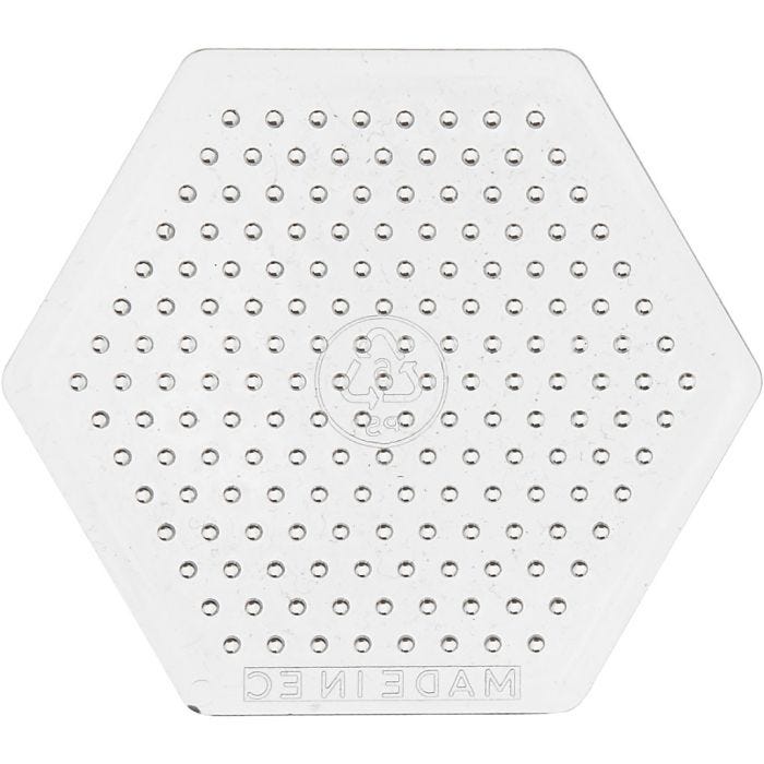 Pärlplattor, stl. 7 cm, medium, klar, 1 st.