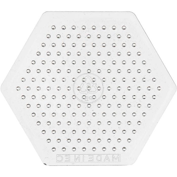 Pärlplattor, liten sexkantig, stl. 7 cm, medium, 10 st./ 1 förp.