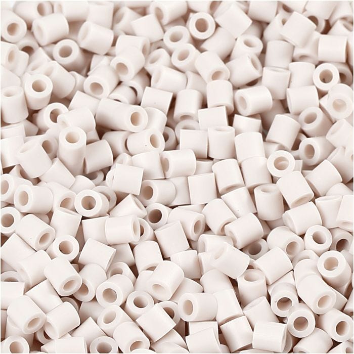 Photo Pearls, stl. 5x5 mm, Hålstl. 2,5 mm, medium, ljusgrå (10), 6000 st./ 1 förp.