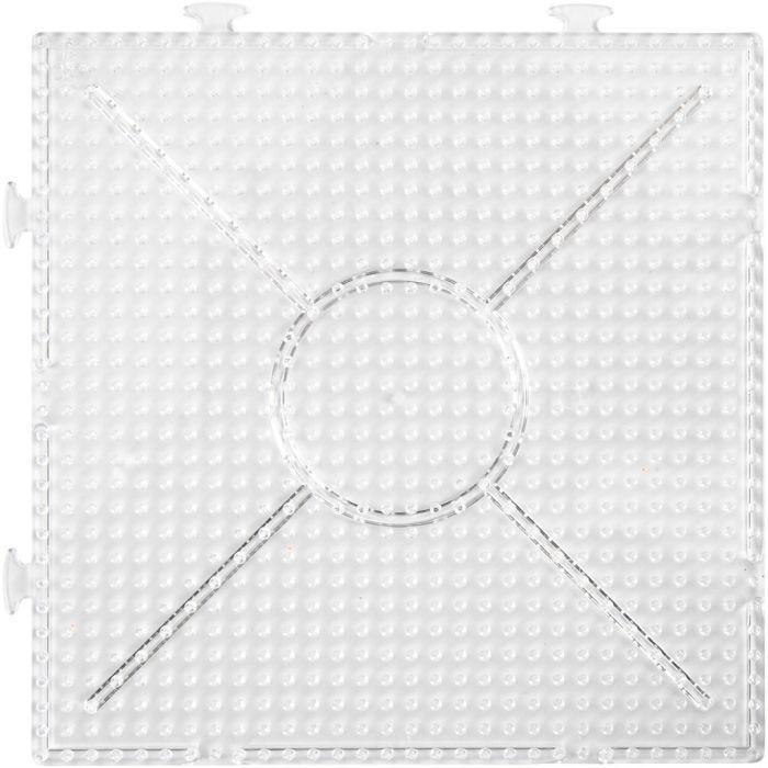Photo Pearls Pärlplattor, stor ihopsättningsbar kvadrat, stl. 15x15 cm, medium, klar, 2 st./ 1 förp.