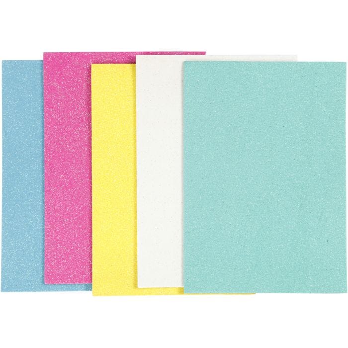 Dekorgummi, A5, ark 148x210 mm, tjocklek 2 mm, 5 ark/ 1 förp.