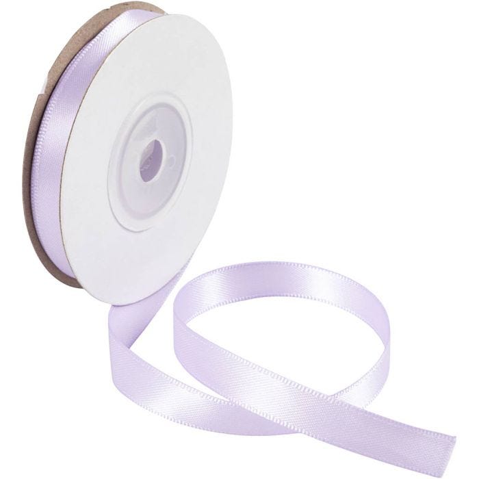 Satinband, B: 10 mm, ljuslila, 10 m/ 1 rl.