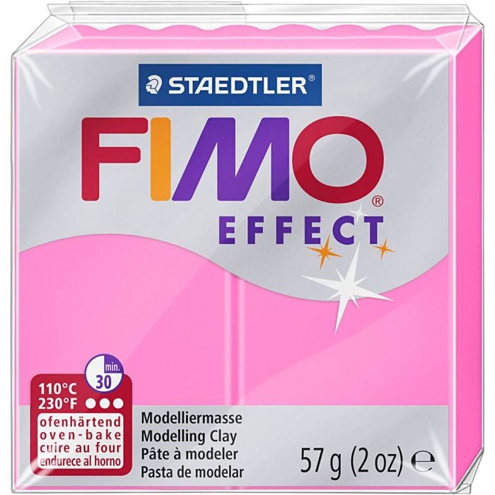 FIMO® Effect , neonrosa, 57 g/ 1 förp.