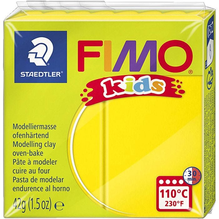 FIMO® Kids Clay, gul, 42 g/ 1 förp.