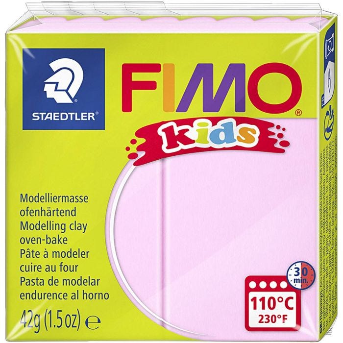 FIMO® Kids Clay, rosa, 42 g/ 1 förp.