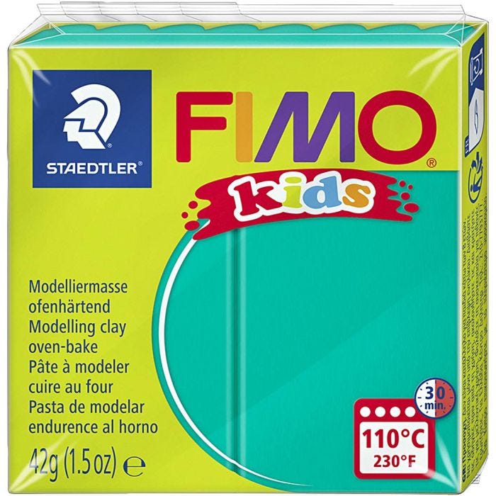 FIMO® Kids Clay, grön, 42 g/ 1 förp.