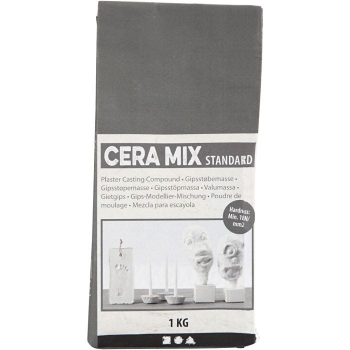 Cera-Mix Standard Modellgips, ljusgrå, 1 kg