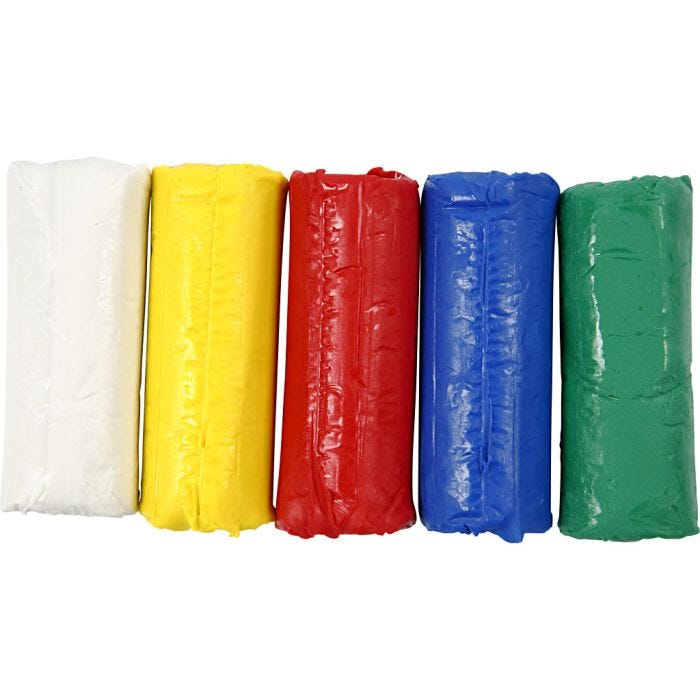 Modellera, H: 9,5 cm, mixade färger, 5x80 g/ 1 förp.