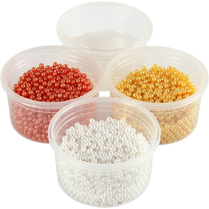 Pearl Clay®, orange, vit, gul, 3x25+38 g, 1 set
