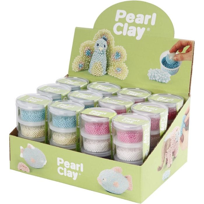 Pearl Clay®, mixade färger, 12 set/ 1 förp.