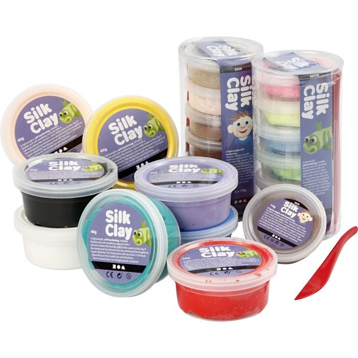 Silk Clay®, mixade färger, 22 burk/ 1 förp.