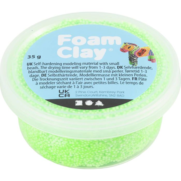 Foam Clay® , ljusgrön, 35 g/ 1 burk