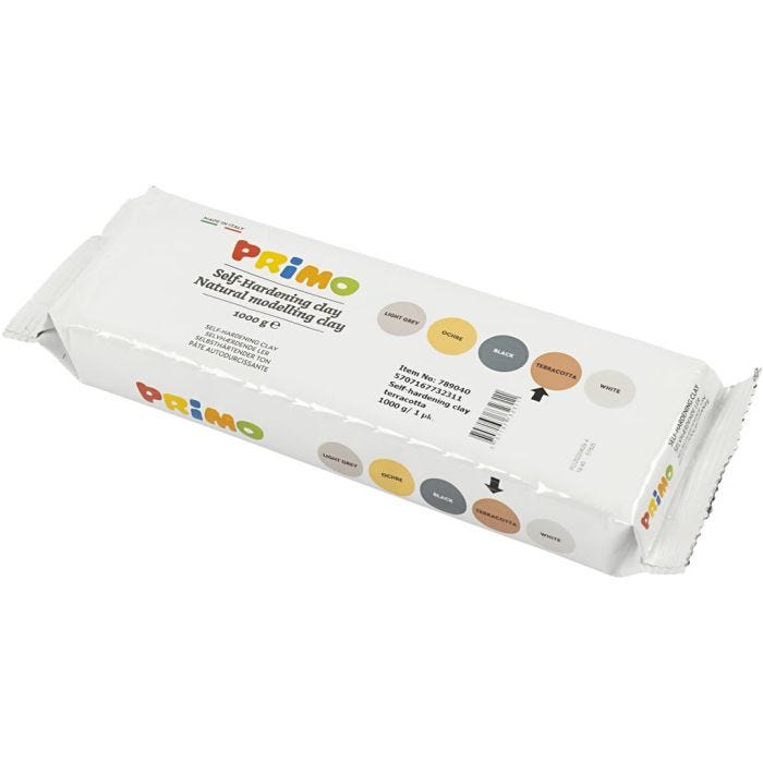 Självhärdande Lera, terrakotta, 12x1000 g/ 1 förp.