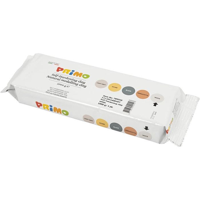 Självhärdande Lera, vit, 1000g/ 1 förp.