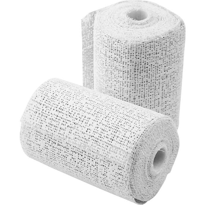 Gipsgasväv, L: 2,7 M, B: 7,5 cm, vit, 2 rl./ 1 förp.