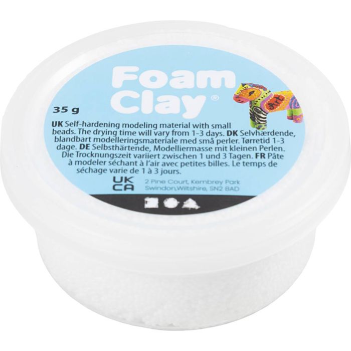 Foam Clay® , vit, 35 g/ 1 burk