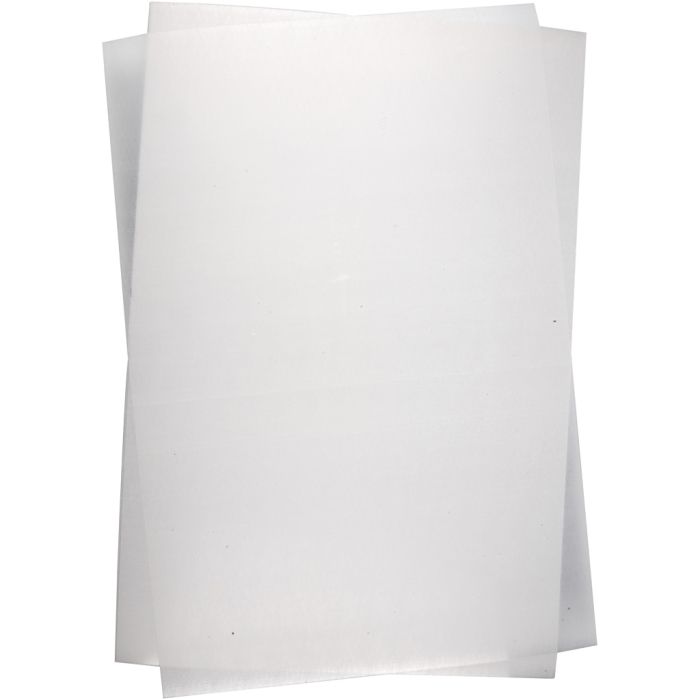 Krympplastark, ark 20x30 cm, tjocklek 0,3 mm, blank transparent, 10 ark/ 1 förp.