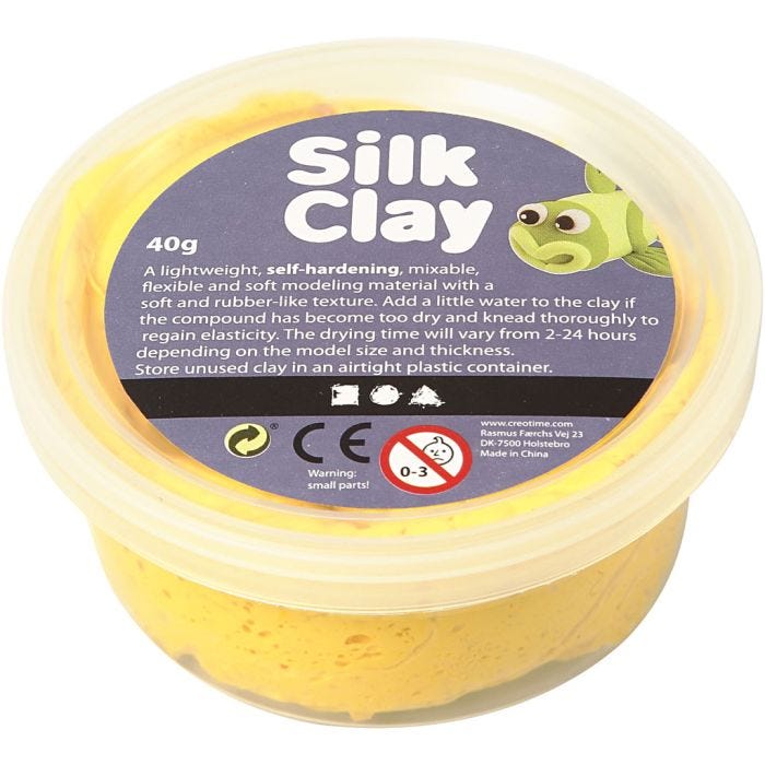 Silk Clay®, gul, 40 g/ 1 burk
