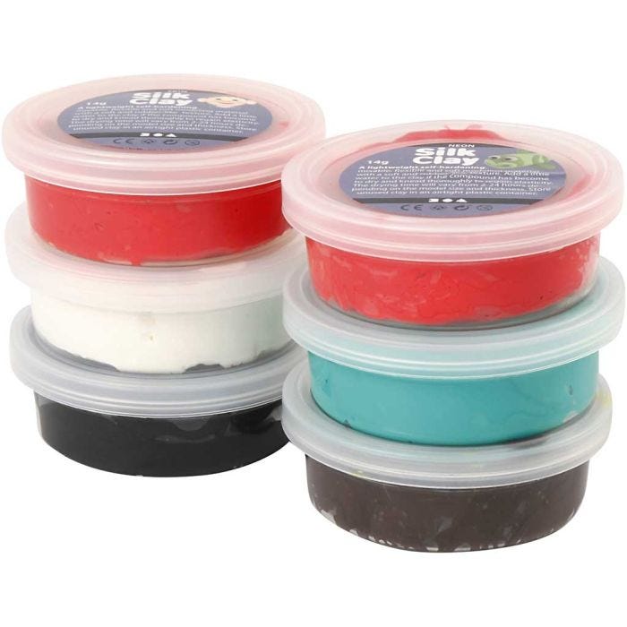 Silk Clay®, julfärger, 6x14 g/ 1 förp.